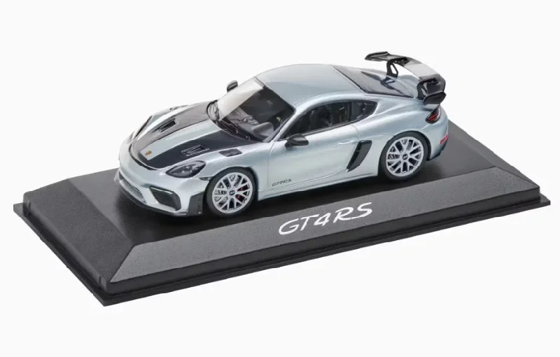 Porsche 718 Cayman GT4 (982) Light Blue Model Car - 1:43 Scale