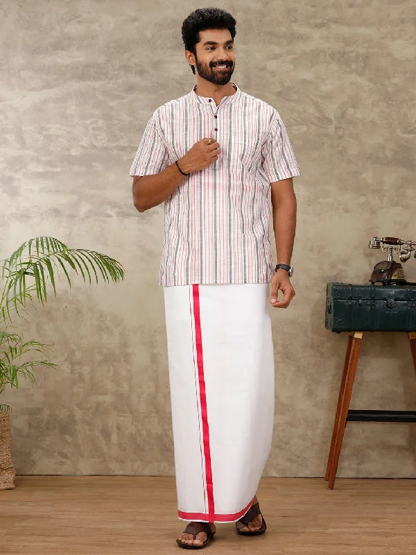 Men Single Dhoti with Matching Kurta Set PB24