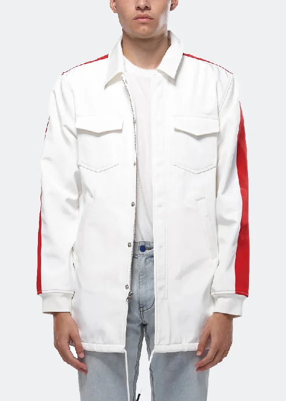 Konus Men's Bonded Fabric Coaches Jacket in White