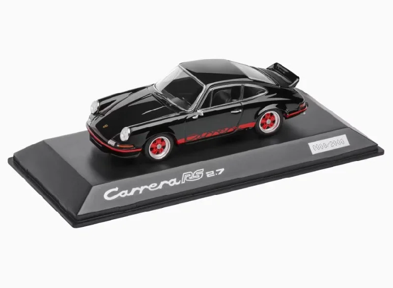 Porsche 911 Carrera RS 2.7 Model Car (Black)  - 1:43 Scale