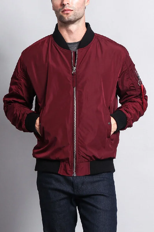 Contrast Lightweight Bomber Flight Jacket