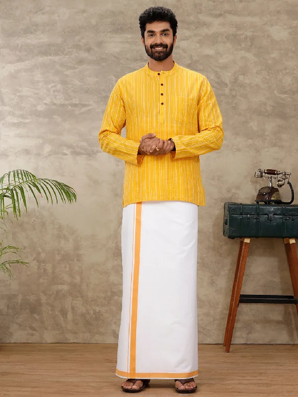 Men Single Dhoti with Matching Kurta Set PB7