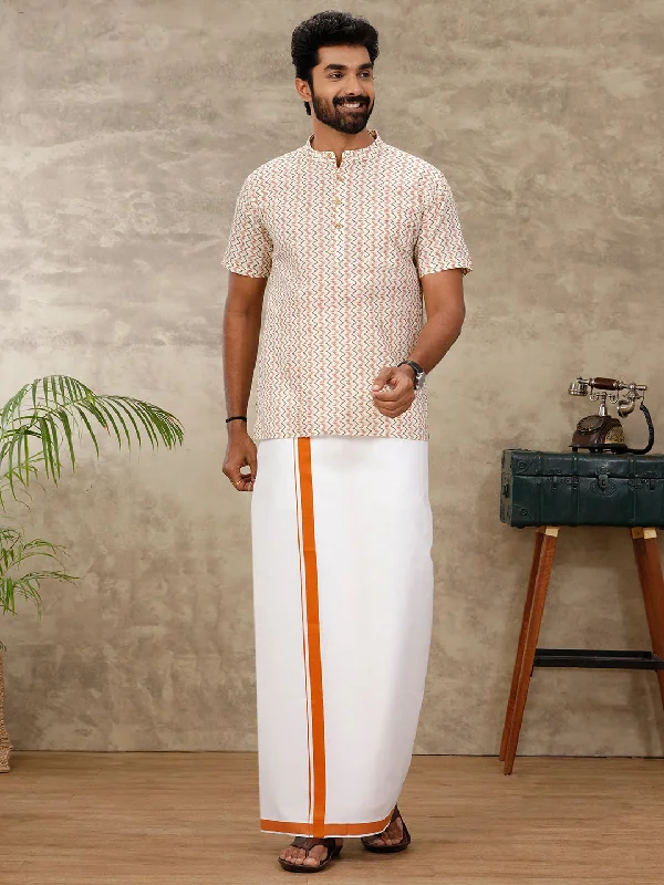 Men Single Dhoti with Matching Kurta Set OC18