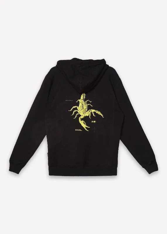 Konus Men's Pullover Hoodie w/ Scorpion Screen Print in Black