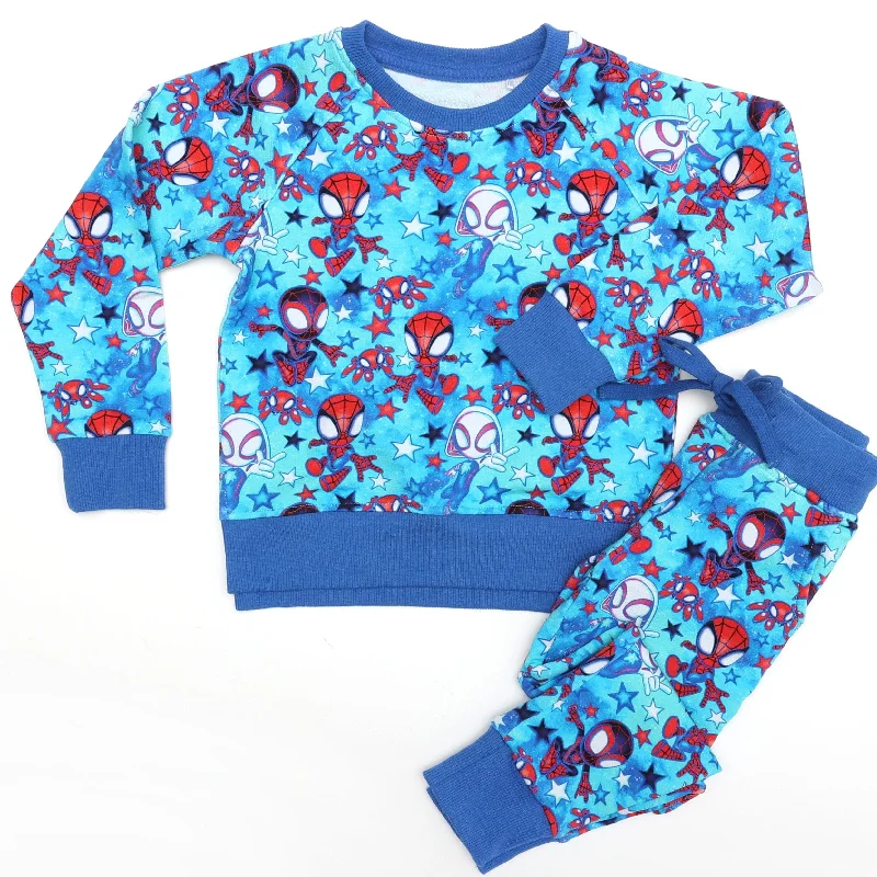 Fan Favorites Spider Space - Kids Crew Neck Jogger Set