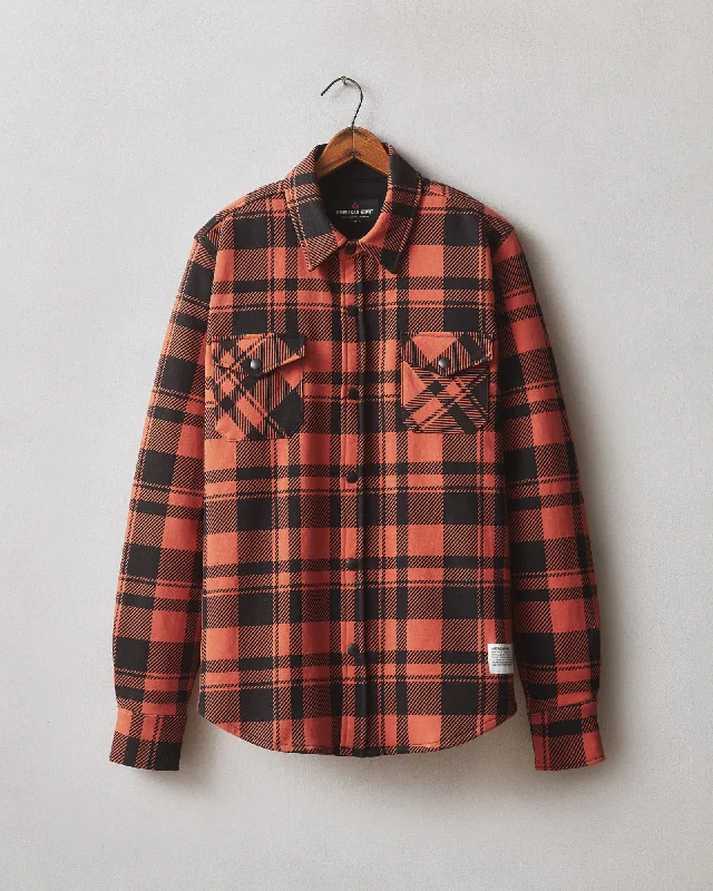 Redwood Fleece Overshirt - Habanero Plaid