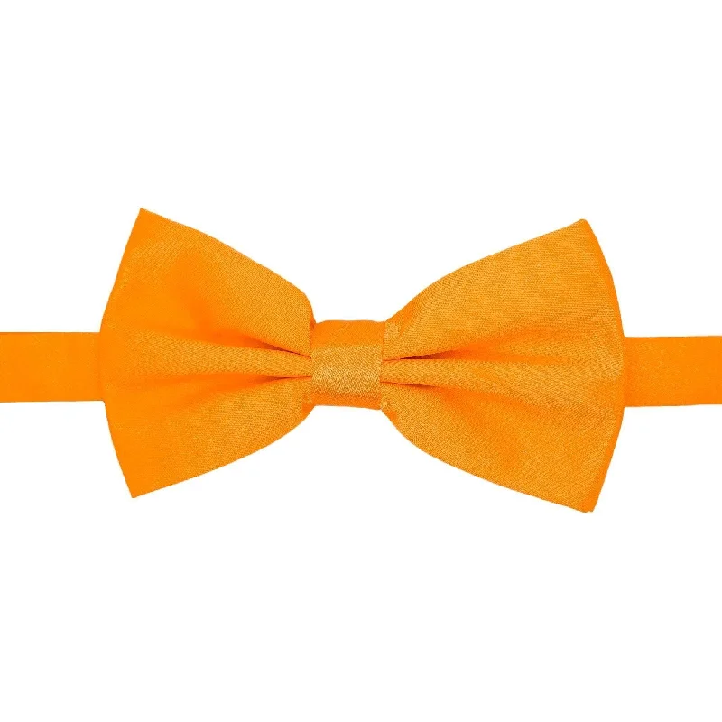 Gia Orange Satin Adjustable Bowtie