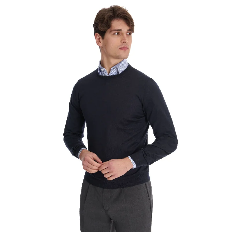 FOUR SEASONS DARK BLUE SWEATER