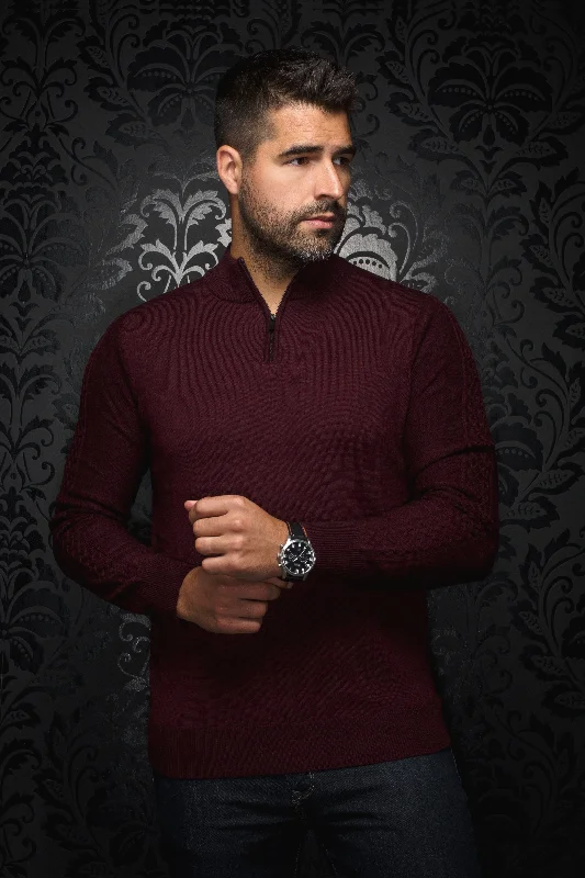 Au Noir® Sweaters | Mesta Burgundy