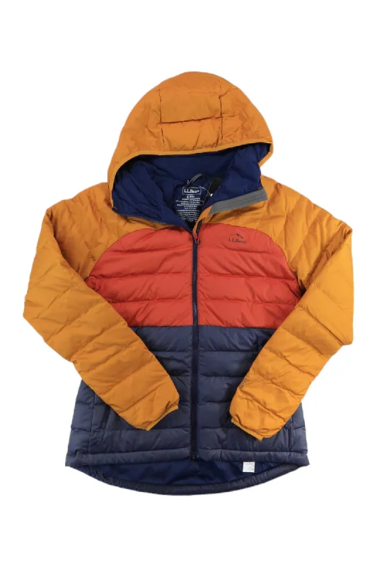 L.L.Bean Women's Down Hooded Colorblock Jacket