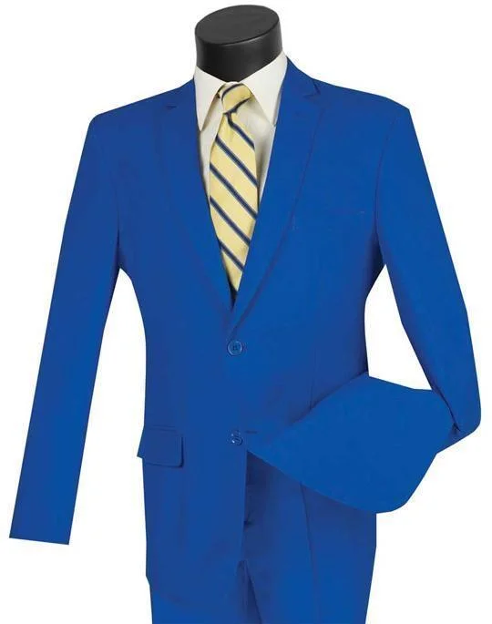 Slim Fit Suit 2 Piece Color Royal