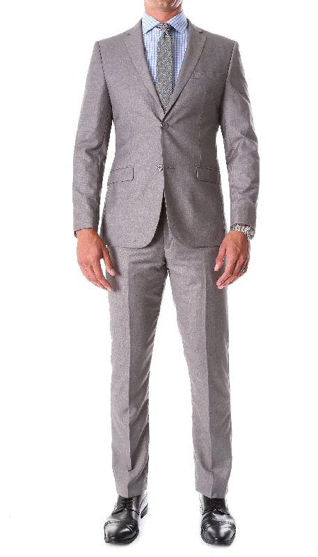 Oslo Collection - Slim Fit 2 Piece Suit Color Grey