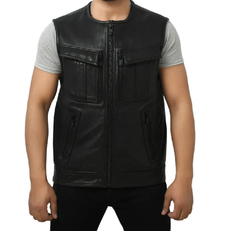 STOWE - Motorcycle Leather Vest