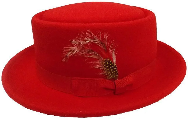 Red Pork Pie Hat