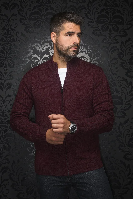 Au Noir® Sweaters | Esteban Burgundy