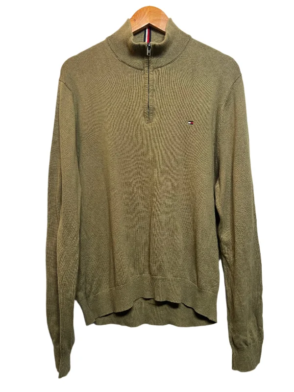 Tommy Hilfiger Mens Terracotta Quarter Zip (Size L)