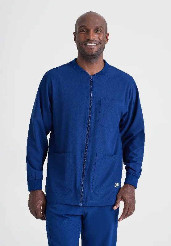 Structure 3-Pocket Crewneck Warmup Scrub Jacket