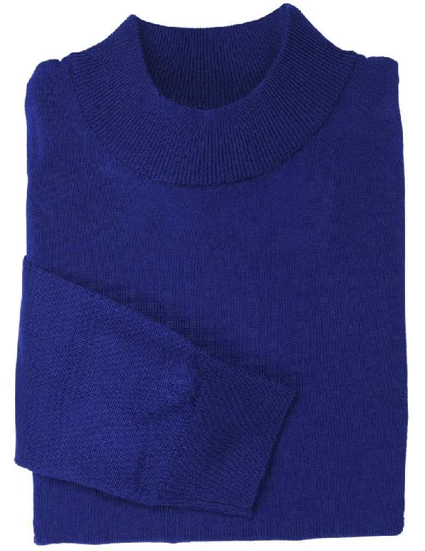 Mock Neck Sweater Color Royal Blue