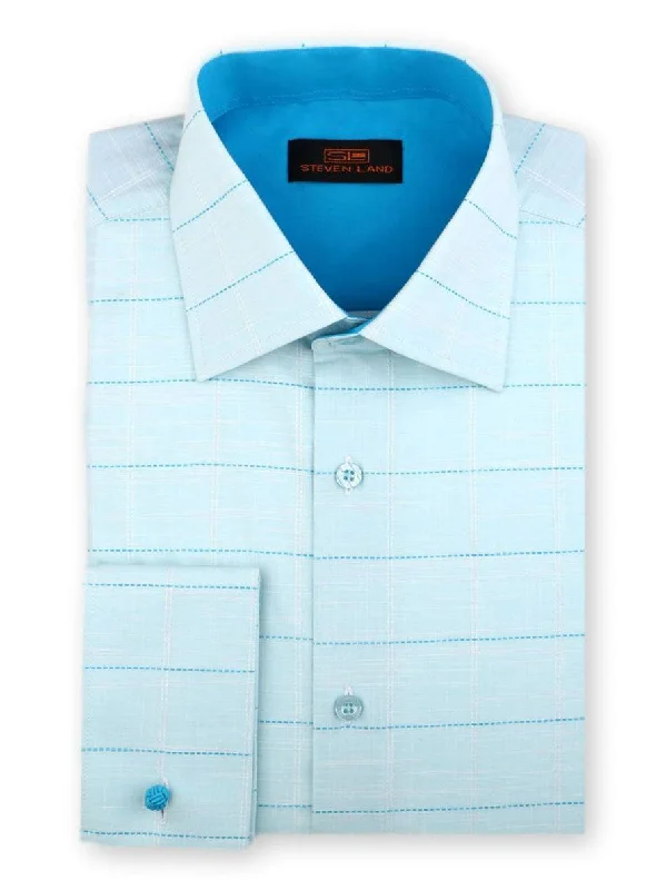 Phantom Plaid Dress Shirt | Aqua