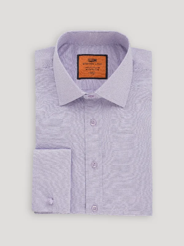 Poplin Dress Shirt | French Cuff | 100% Cotton | Color Lilac