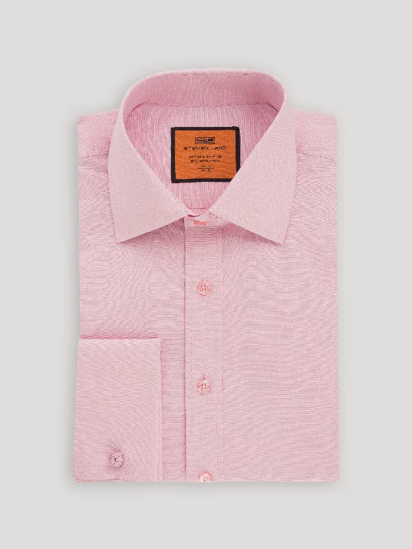 Poplin Dress Shirt | French Cuff | 100% Cotton | Pink