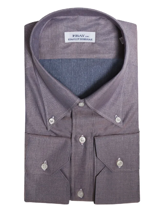 Washed Purple Cotton Boston Sportshirt