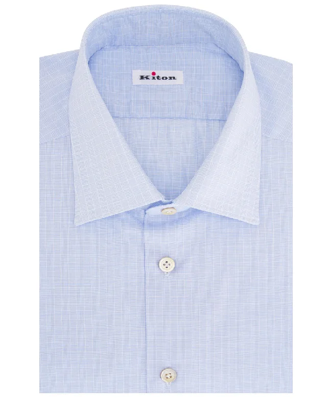 Blue and White Striped Dress Shirt