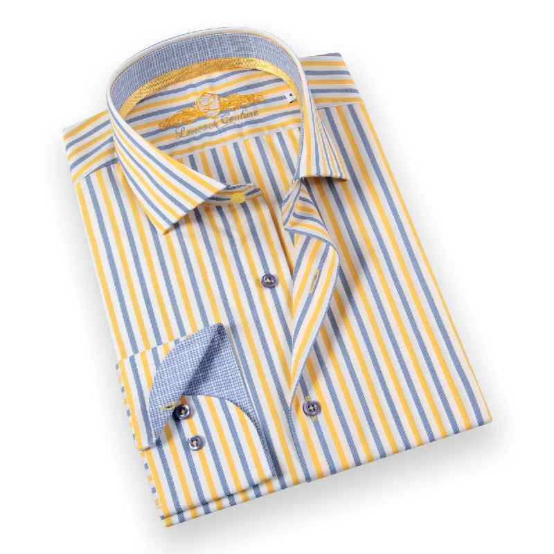 Leneveu Couture Dress Shirt - Avignon/Lemon