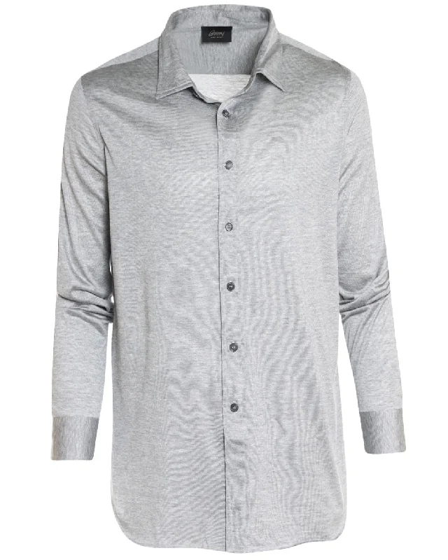 Flannel Silk Blend Jersey Sportshirt