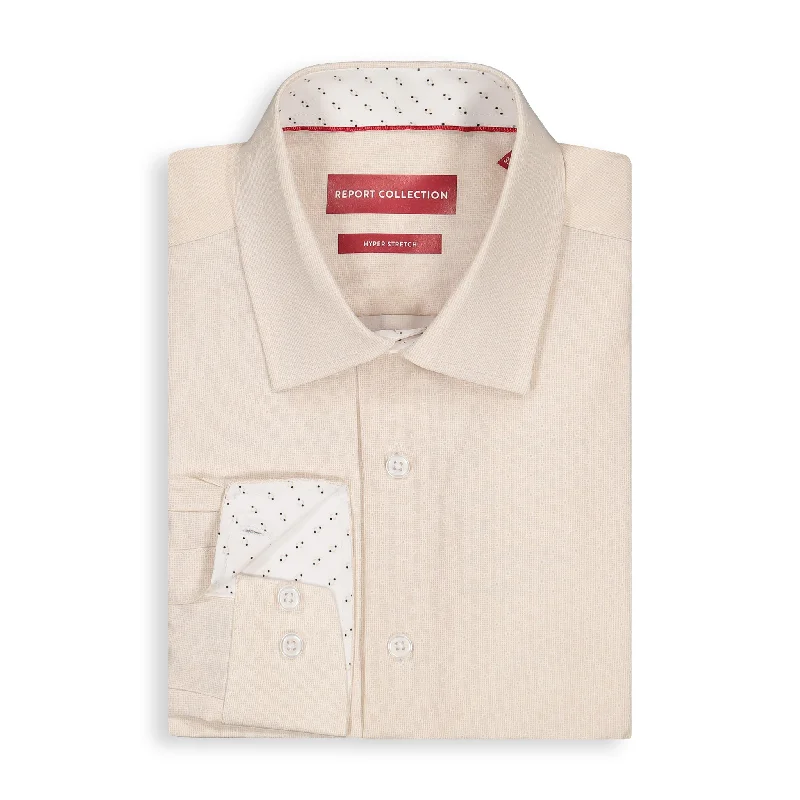 Beige Geometric Recycled Shirt