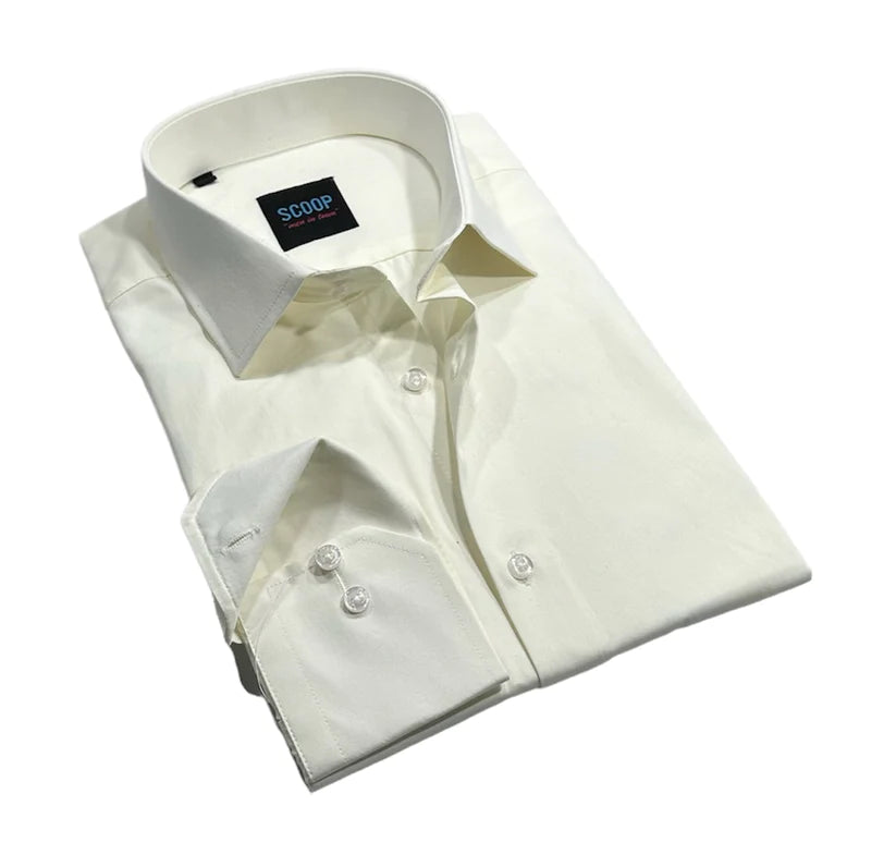 Scoop Dress Shirt - Grady/Cream