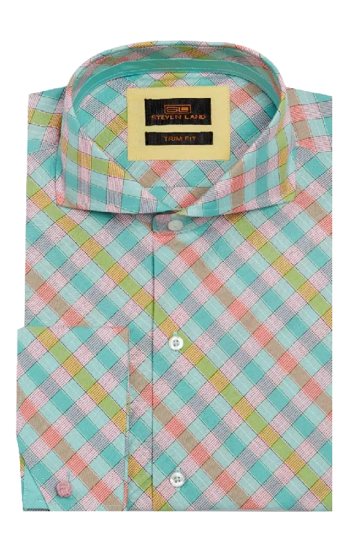 Tailored Fit French Cuff Cutaway Collar Shirt for Men | Multi-Color