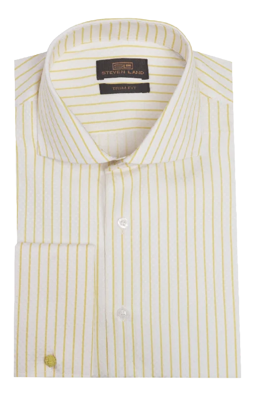 Trendy Checkerboard Dress Shirt | Yellow | TA1737