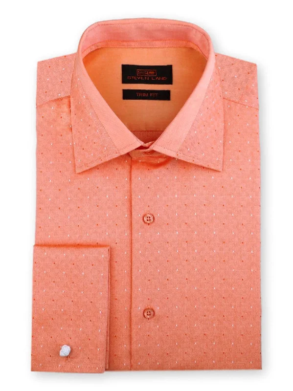 Steven Land | Dobby Dots Dress Shirt | Peach | TA1807