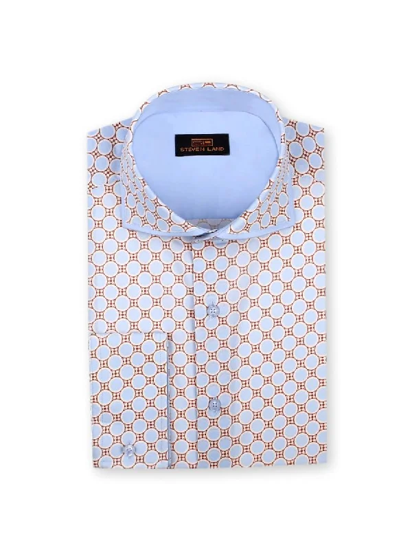 Dress Shirt | TA757 | Trim Fit | 100% Cotton | Spread Collar | Convertible Cuff | Blue