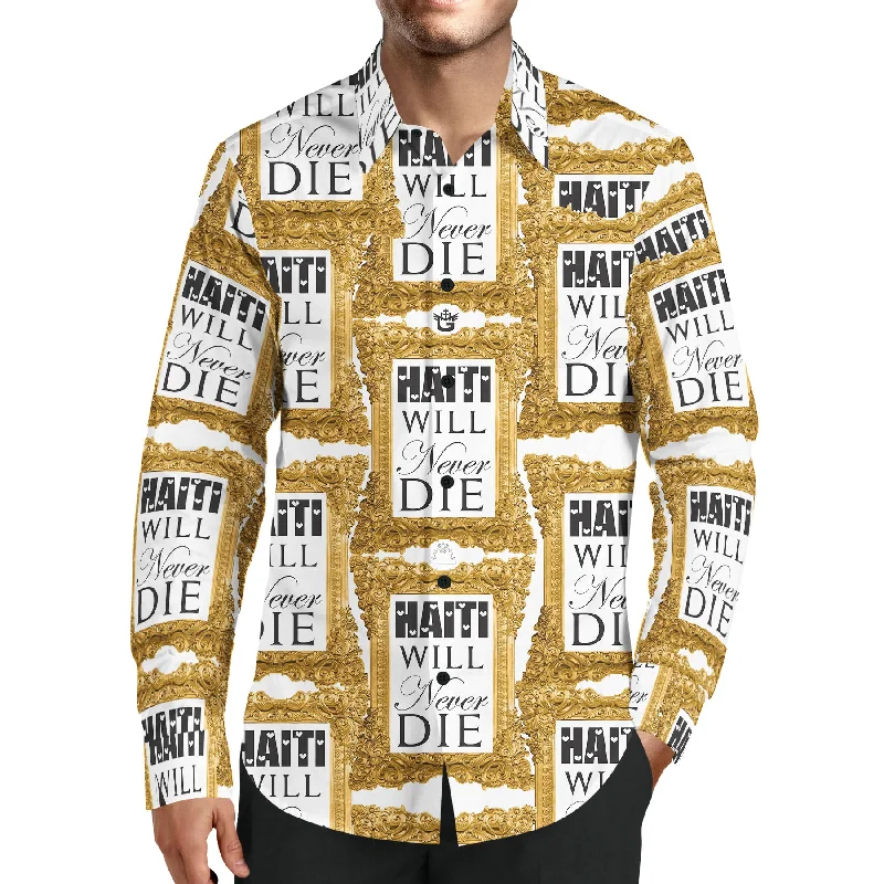 TMMG LUXURY HAITI WILL NEVER DIE DRESS SHIRT