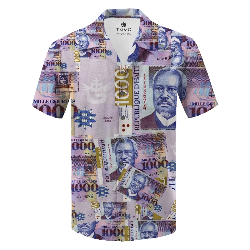 TMMG LUXURY HAITIAN MONEY 1000GDES DRESS SHIRT