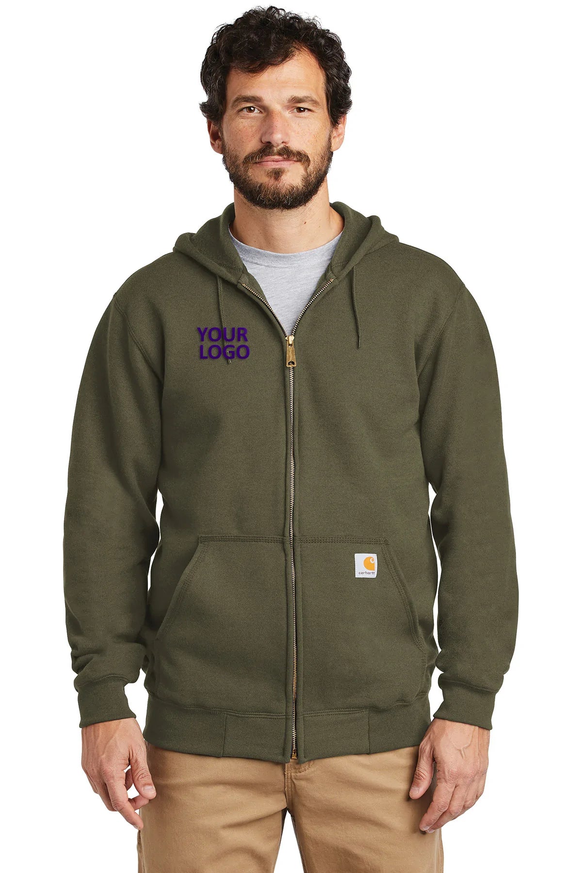 Carhartt Midweight Zip Up Hoodies, Moss