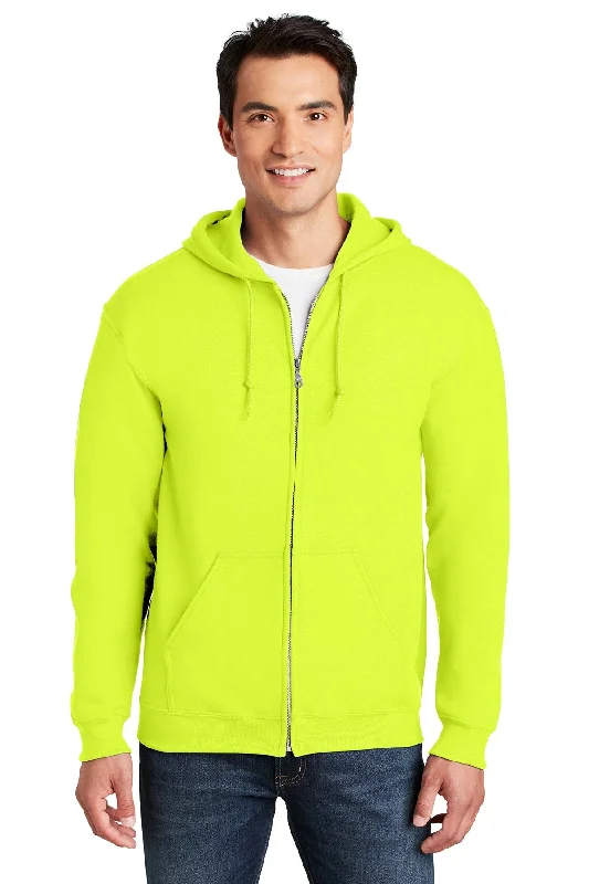 Gildan Heavy Blend Full Zip Hooded Sweatshirt Safety Green