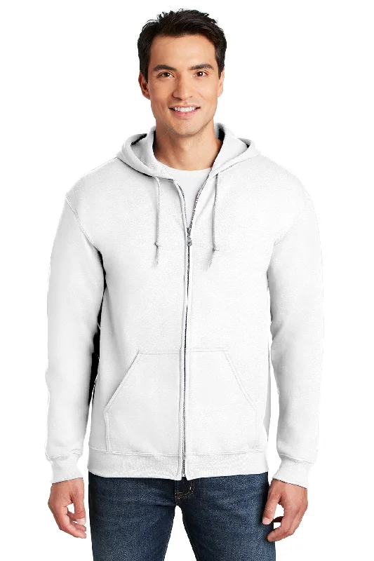 Gildan Heavy Blend Full Zip Hooded Sweatshirt White