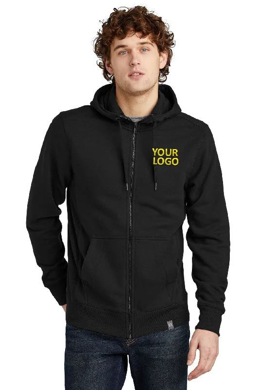 New Era French Terry Custom Zip Hoodies, Black