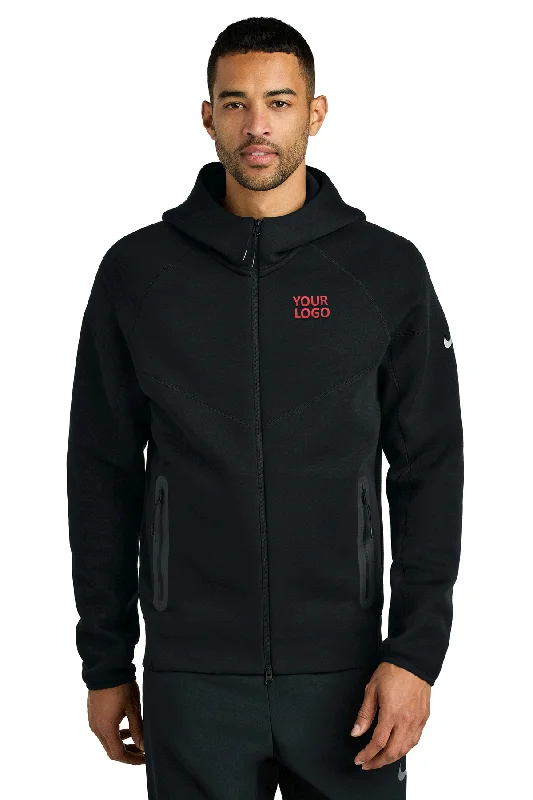 Nike Tech Fleece Full-Zip Custom Hoodies, Black