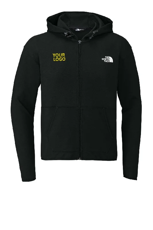 North Face Double-Knit Zip Custom Hoodies, Black