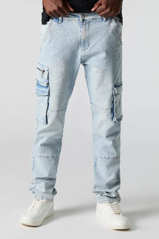 Zip Pocket Slim Cargo Jean