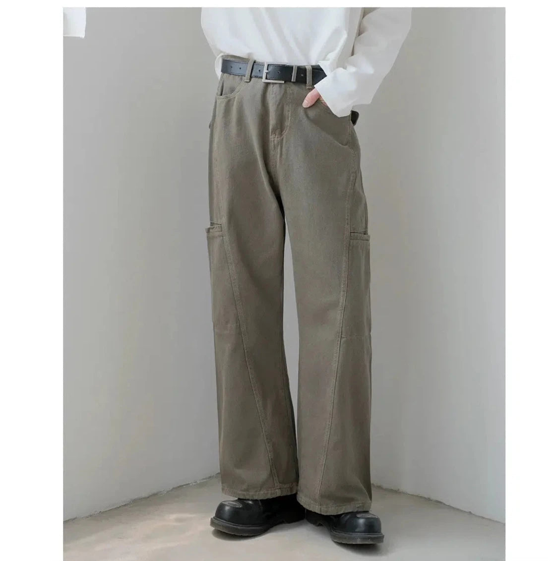 Brown-Faded Utility Pants