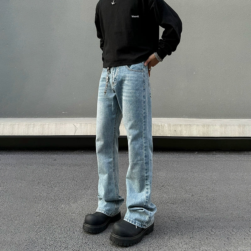 Classic Straight-Leg Denim Pants