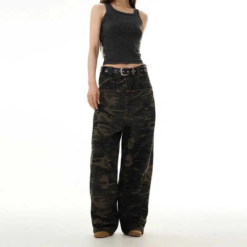 High Street Camouflage Jeans