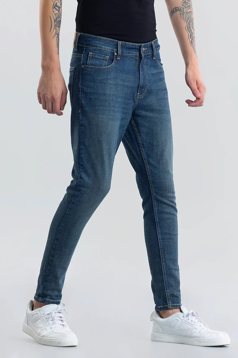 Livia Dark Blue Plain Skinny Fit Jeans