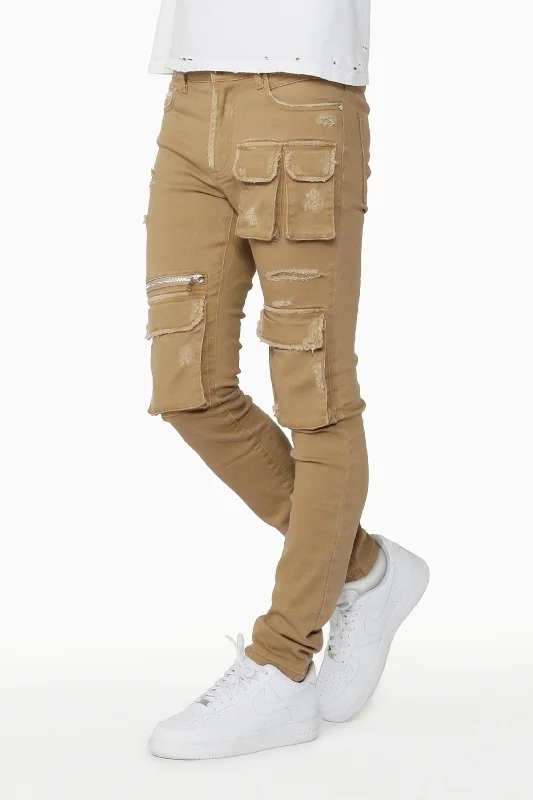 Kyre Beige Cargo Skinny Jean