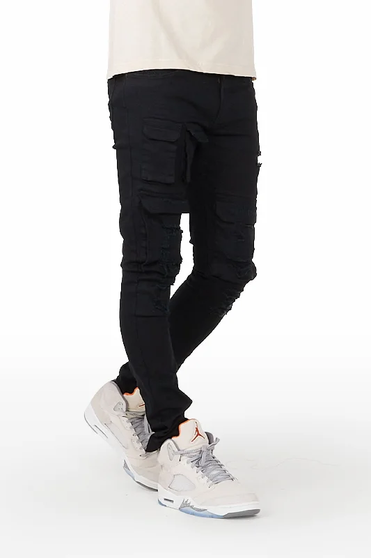 Yaso Black Cargo Jean